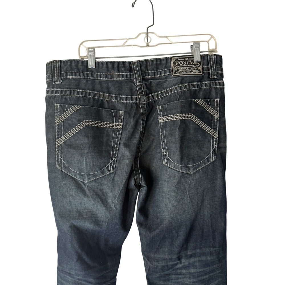 POSTAGE Mens Dark Wash Straight Leg‎ Jeans Size 36x36 Modern Baggy Denim
